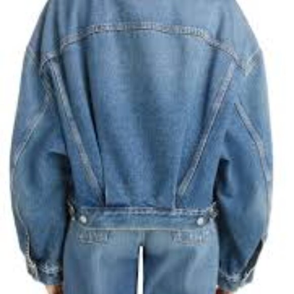 ACNE STUDIOS Morris Denim Trucker Jacket Relaxed Cropped Fit 34 - Picture 7 of 9